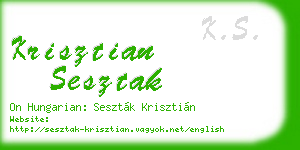 krisztian sesztak business card